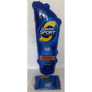 Coppertone Sport Display Sunscreen Bottle Inflatable 36" Hanging Weighted RARE